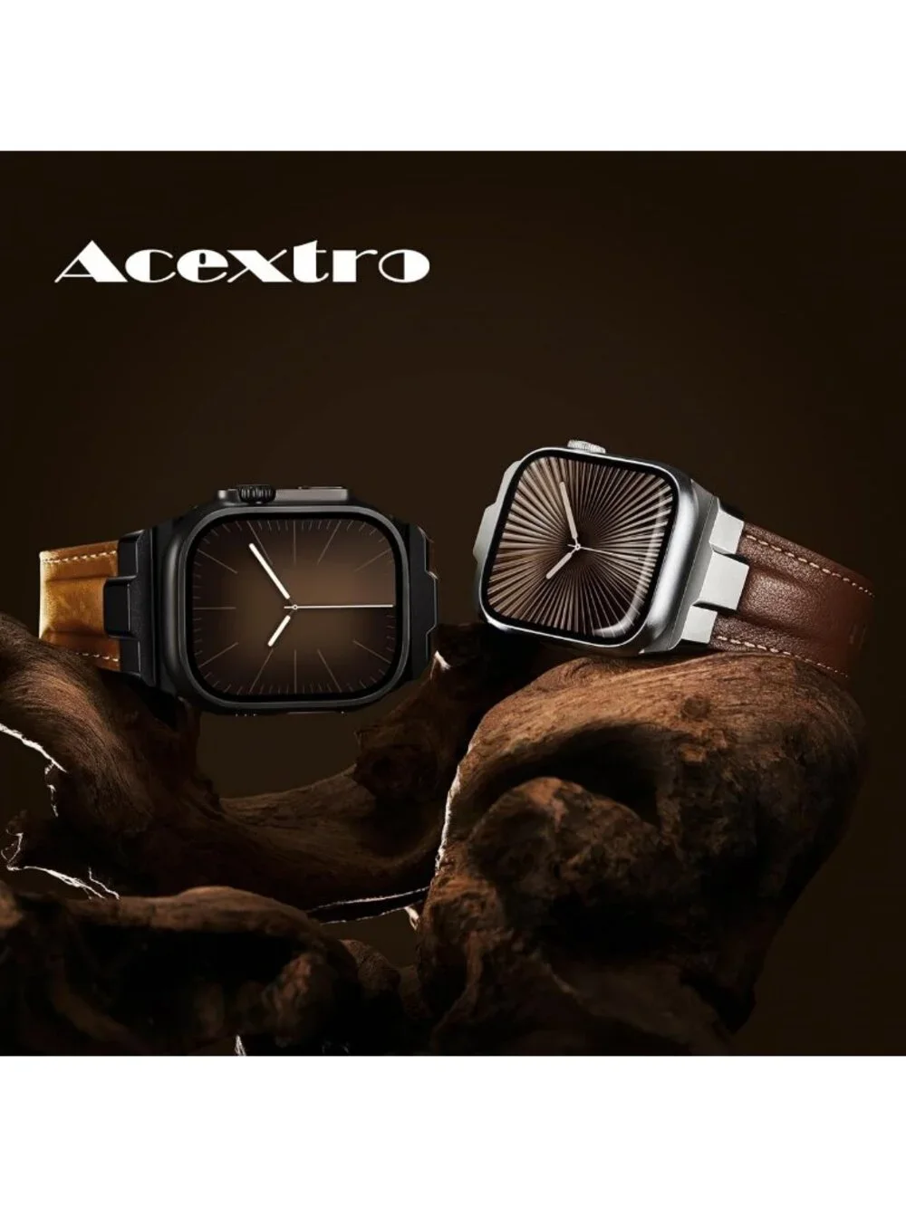 Genuine Leather Apple Watch Band 49mm 46mm 45mm 44mm 42mm - Rugged Durable Strap